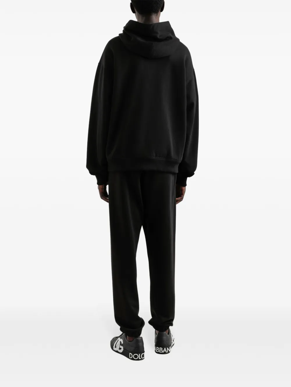 Dolce & Gabbana Hoodie met logo-reliëf Zwart