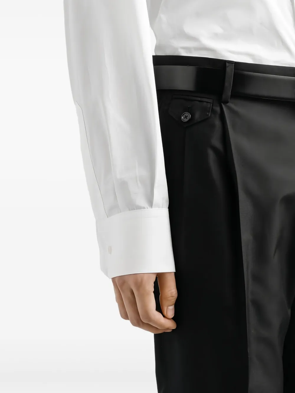 Dolce & Gabbana Gedeconstrueerd pak met satijnen revers Zwart