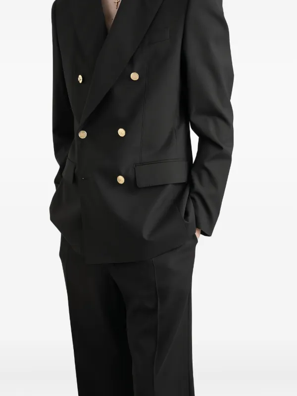 Dolce & Gabbana Martini-fit gold-button double-breasted Suit