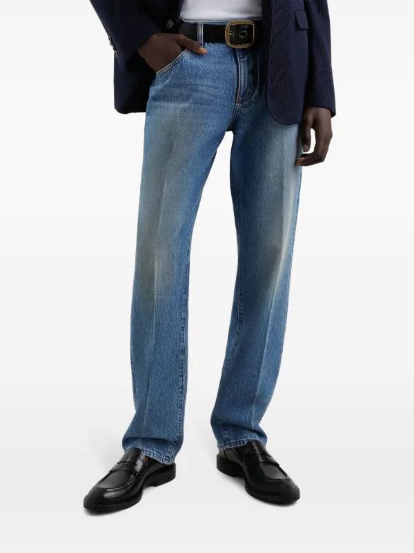 最終価格DOLCE&GABBANA FADED STRAIGHT JEANS Dolce & Gabbana straight-leg Jeans | Blue | FARFETCH IN