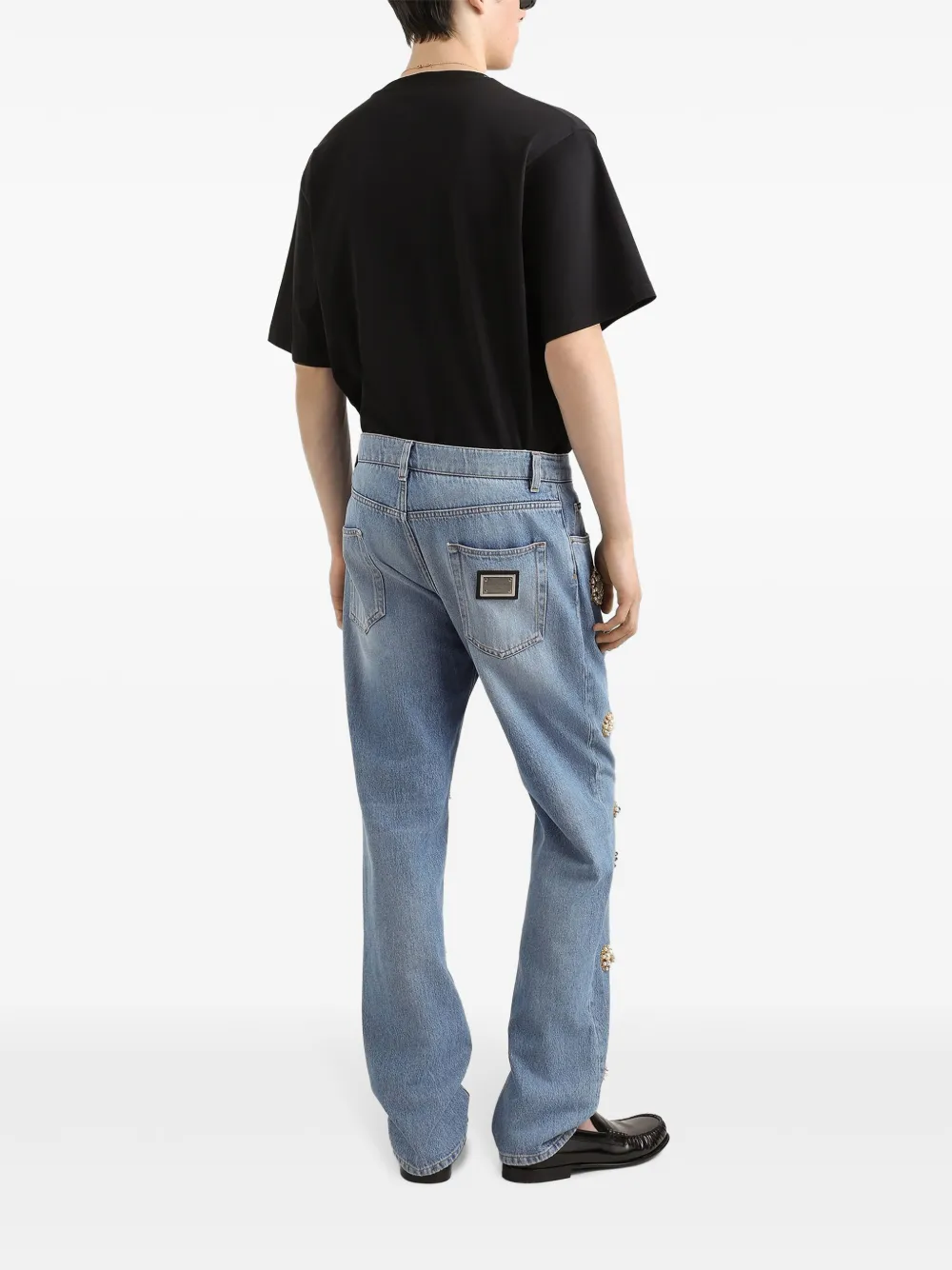 Dolce & Gabbana Jeans verfraaid met kristallen Blauw