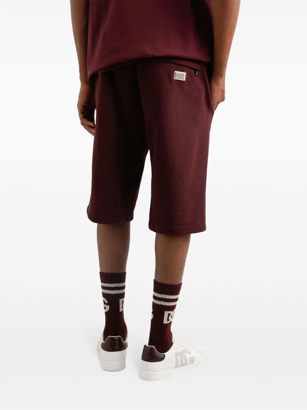 Dolce & Gabbana Shorts met logoplakkaat Rood