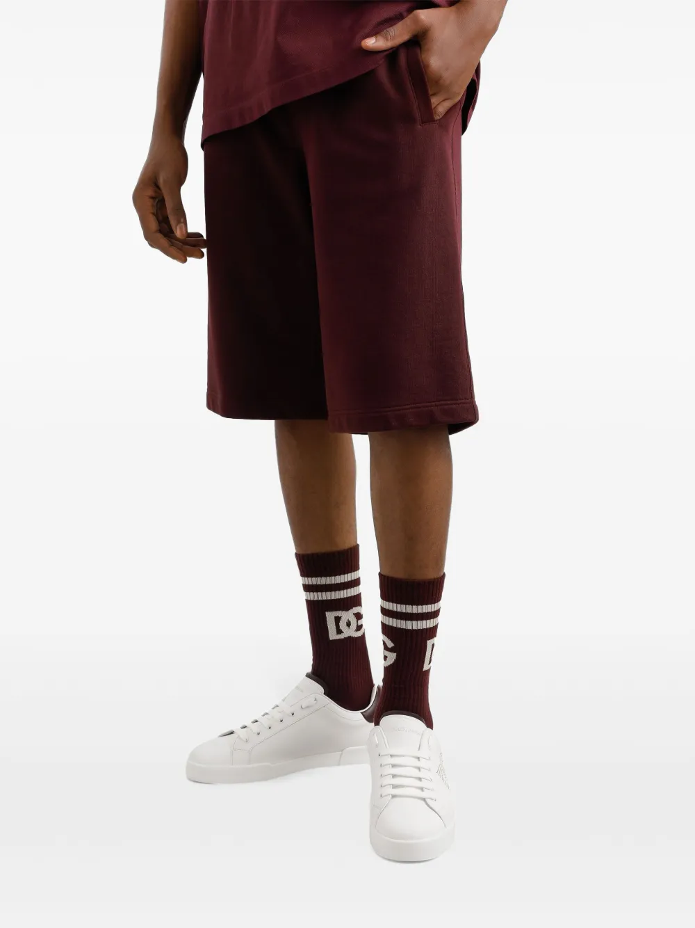 Dolce & Gabbana Shorts met logoplakkaat Rood