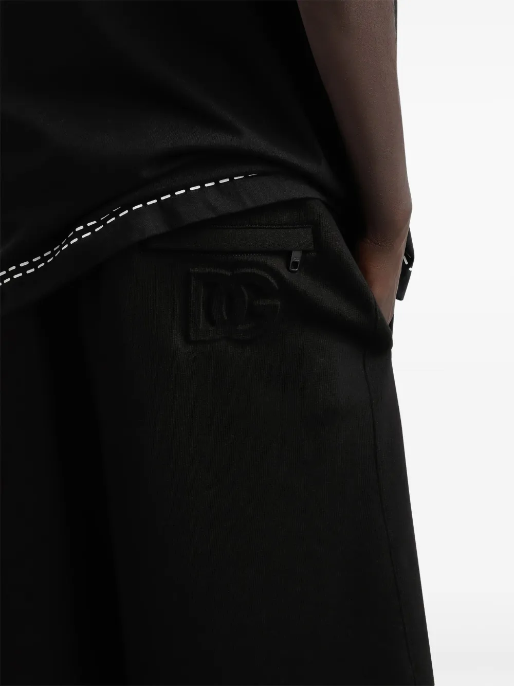 Dolce & Gabbana Shorts met logo-reliëf Zwart