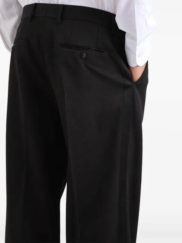 Dolce & Gabbana Gabardine Tuxedo Trousers | Black | FARFETCH