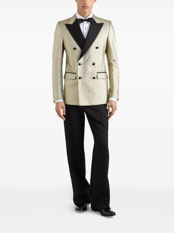 パンツ DOLCE & GABBANA STRAIGHT-LEG GABARDINE TUXEDO TROUSERS Dolce & Gabbana Gabardine Tuxedo Trousers | Black | FARFETCH