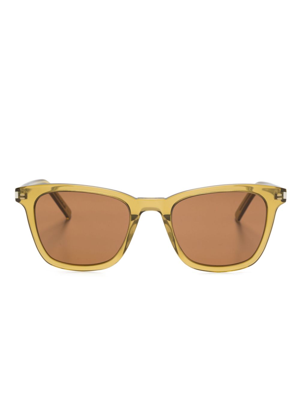 Saint Laurent Eyewear Zonnebril met doorzichtig montuur Groen