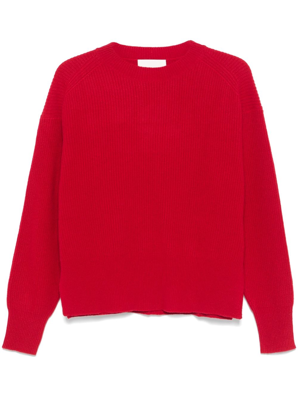 Closed wool sweater - Red