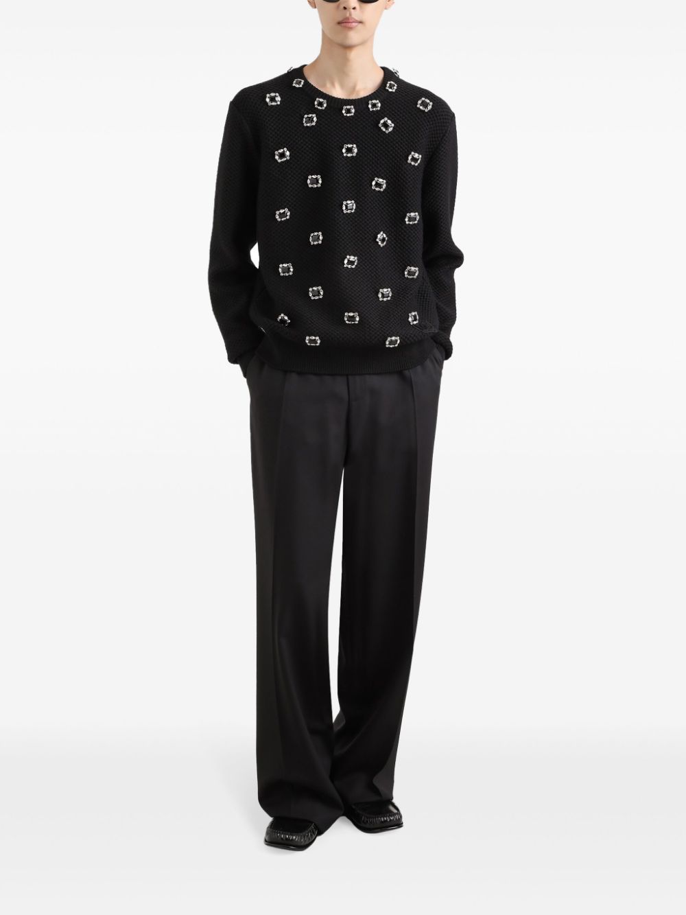 Dolce & Gabbana jewel-button jumper - Zwart