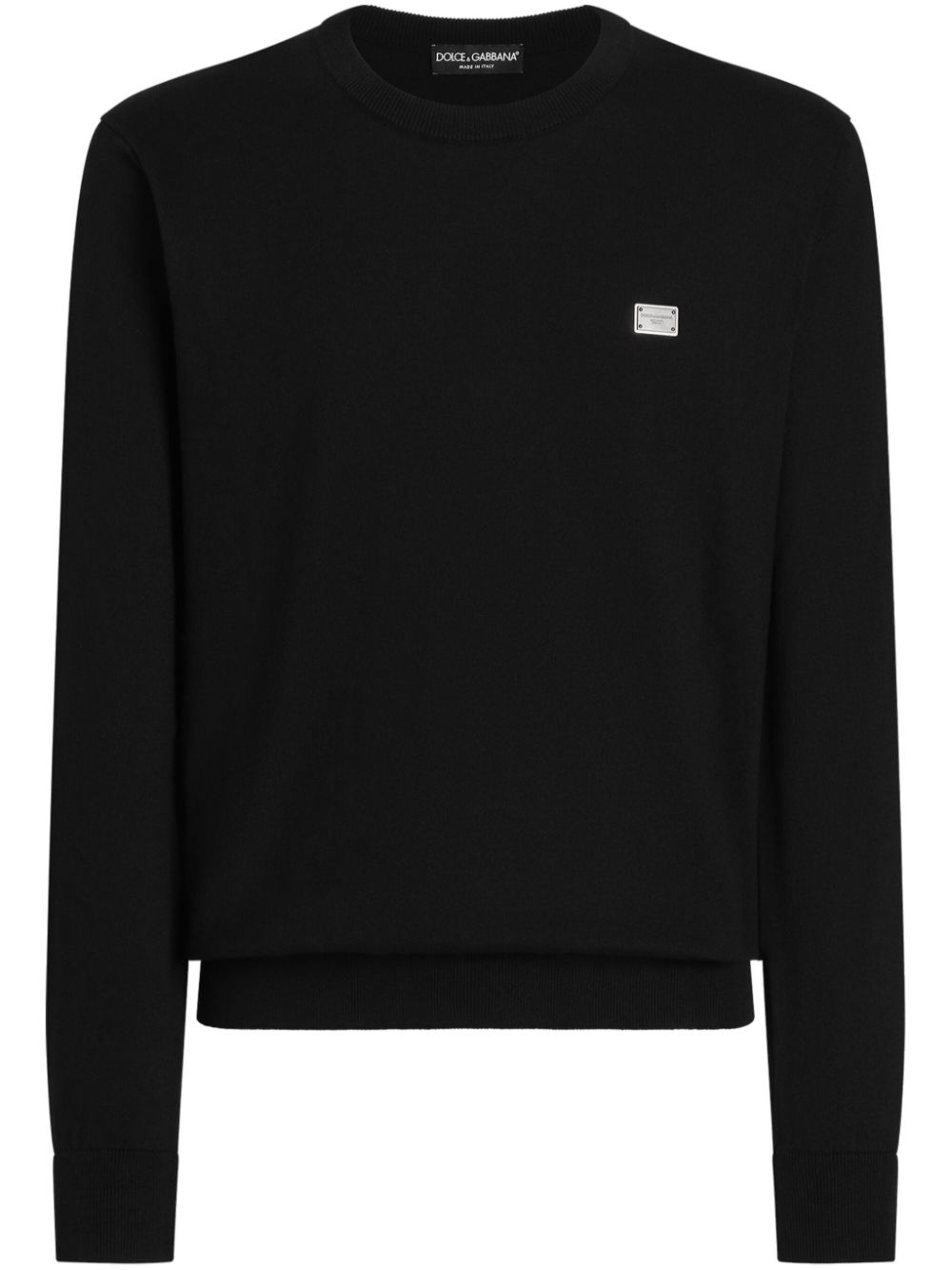 Dolce & Gabbana Sweater met logoplakkaat Zwart