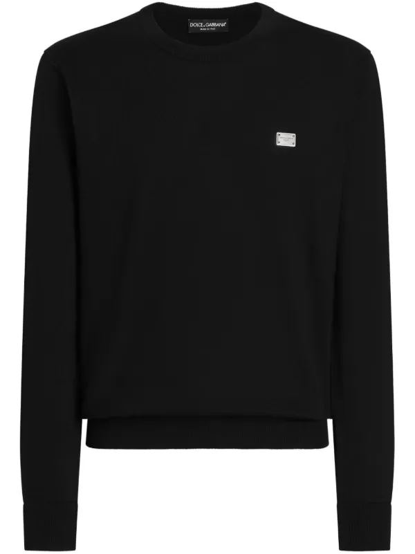 直営店買付 DOLCE&GABBANA ロゴ プルオーバー Dolce & Gabbana ロゴプレート プルオーバー | ブラック