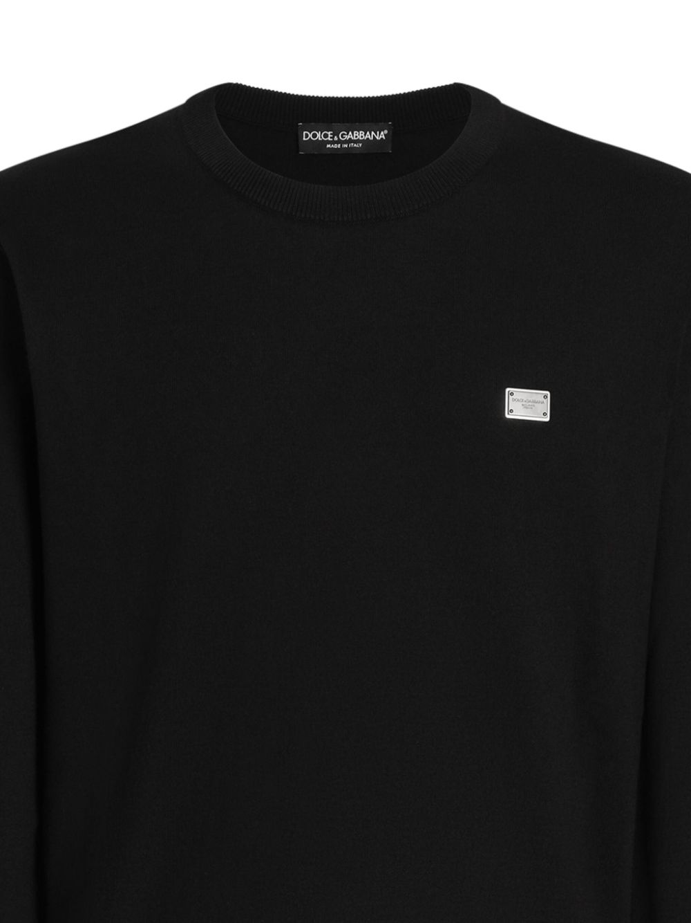 Dolce & Gabbana logo-plaque sweater - Zwart