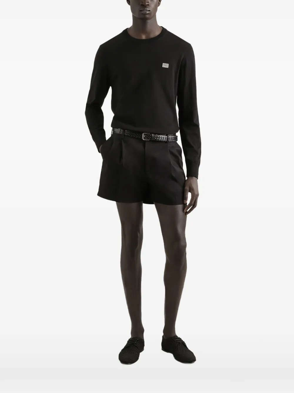 Dolce & Gabbana Sweater met logoplakkaat Zwart