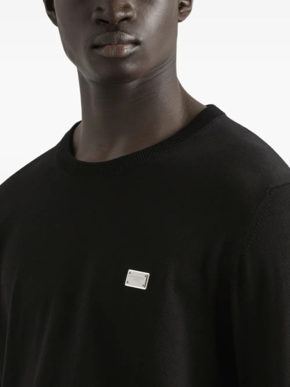 Dolce & Gabbana Sweater met logoplakkaat Zwart