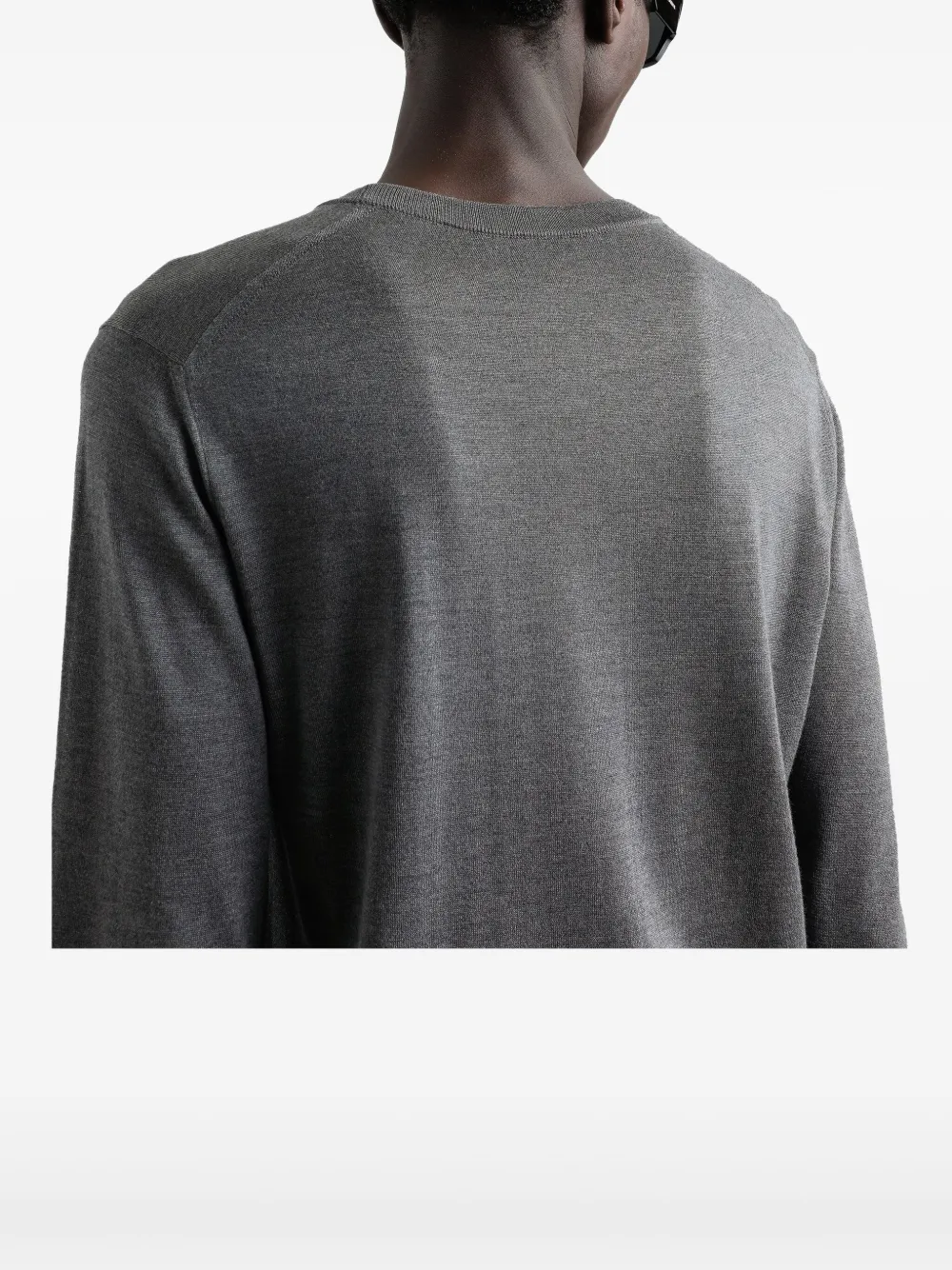 Dolce & Gabbana Zijden trui met geborduurd logo Grijs