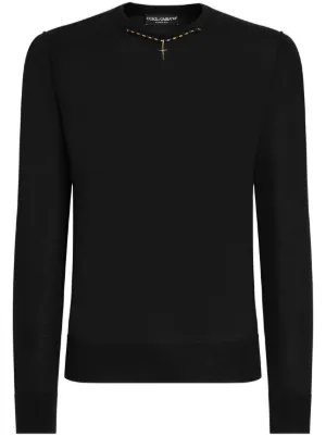 Prada Knitted v-neck Sweater | Black | FARFETCH