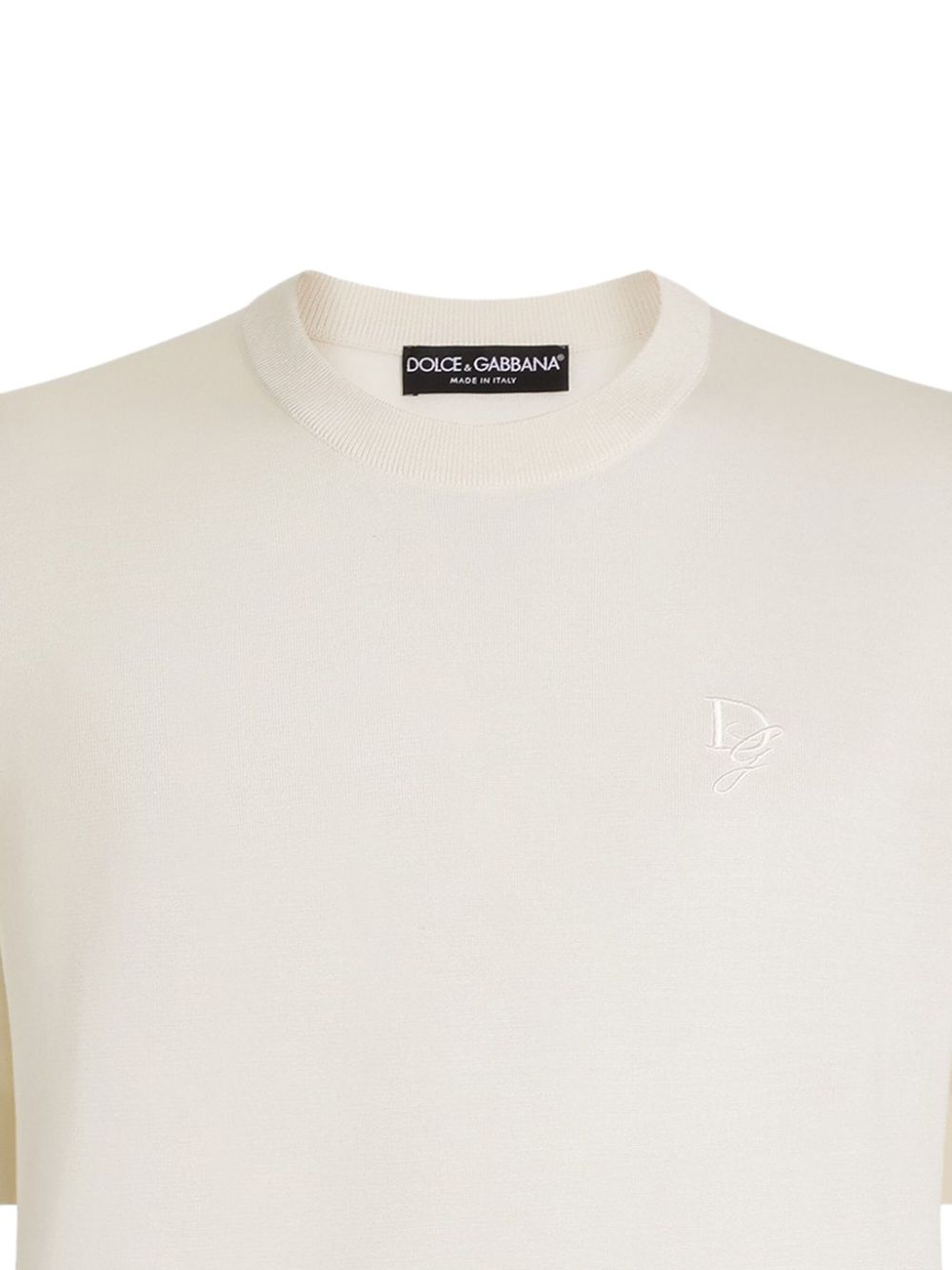 Dolce & Gabbana T-shirt met geborduurd logo - Wit