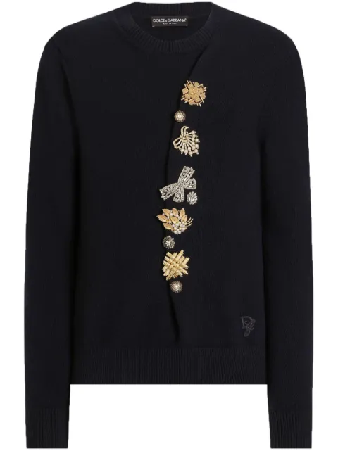 Dolce & Gabbana suéter con detalle de broche