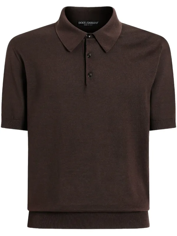 Dolce & Gabbana Camisa Polo Mangas Curtas | Marrom | FARFETCH BR
