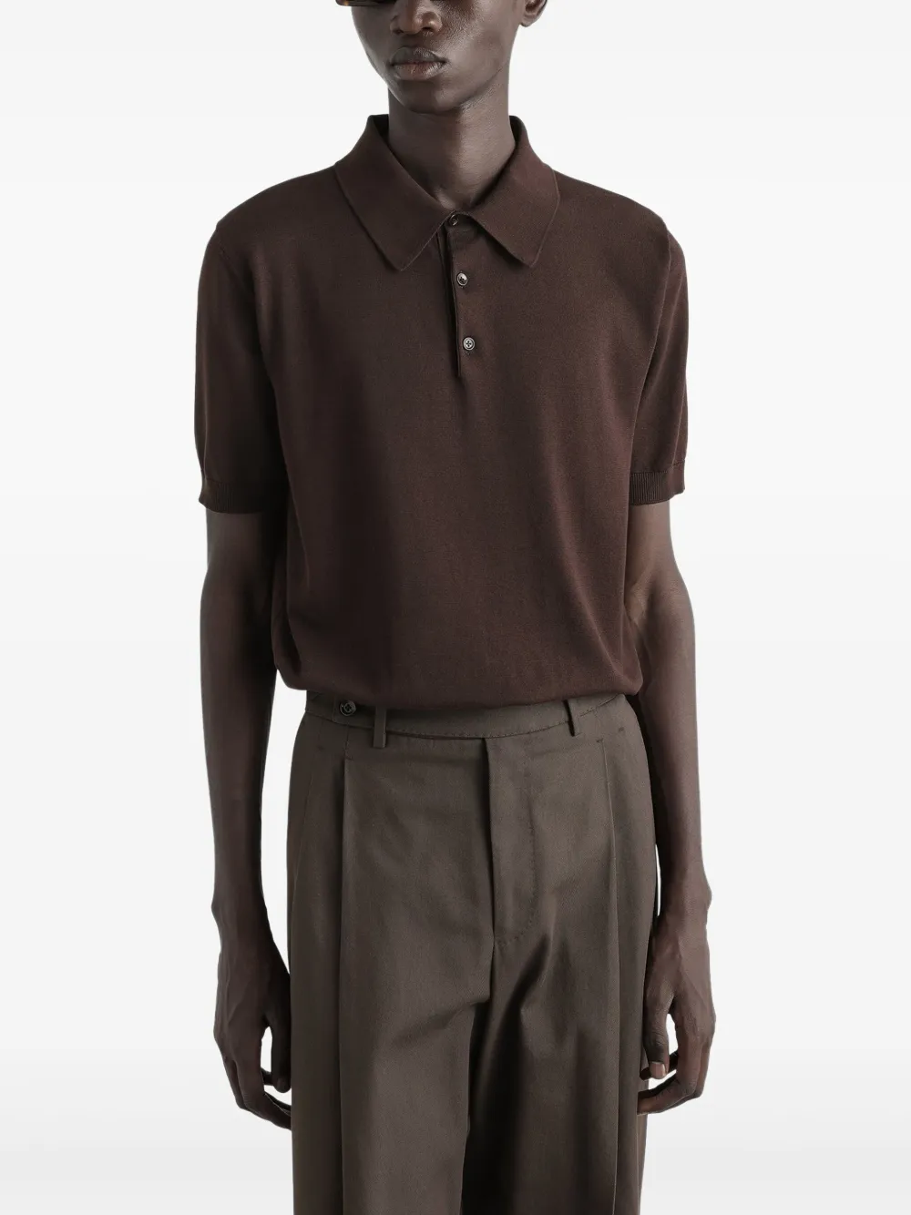 Dolce & Gabbana Poloshirt met korte mouwen Bruin
