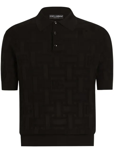 Dolce & Gabbana logo-jacquard polo shirt