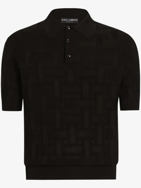 Dolce & Gabbana logo-jacquard polo shirt