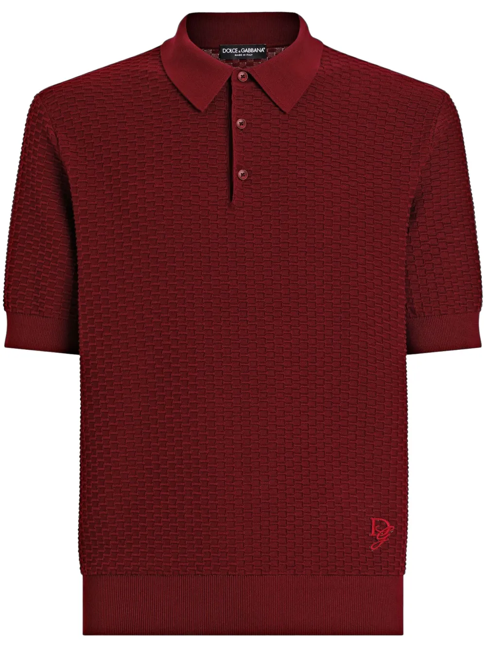 Dolce & Gabbana playera tipo polo tejida | rojo | Image 1