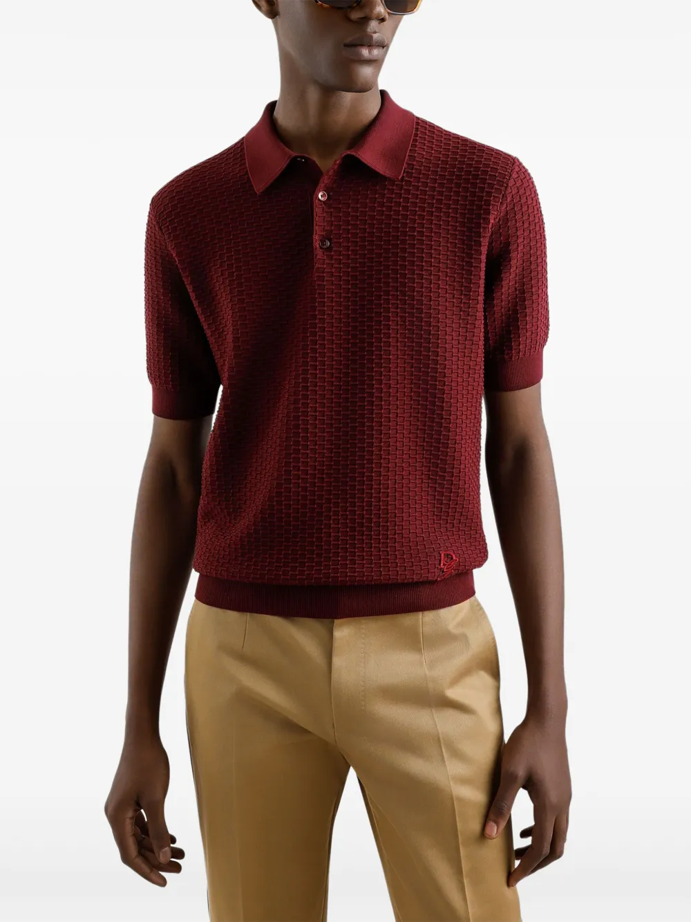 Dolce & Gabbana Gebreid poloshirt Rood