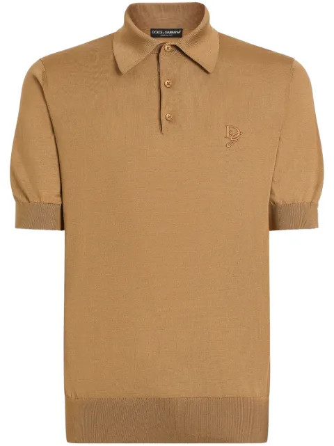Dolce & Gabbana logo-embroidered polo shirt