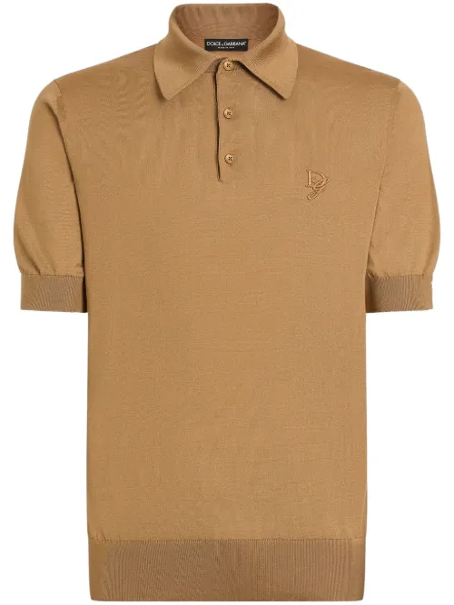 Polo à logo brodé - Dolce & Gabbana - Modalova