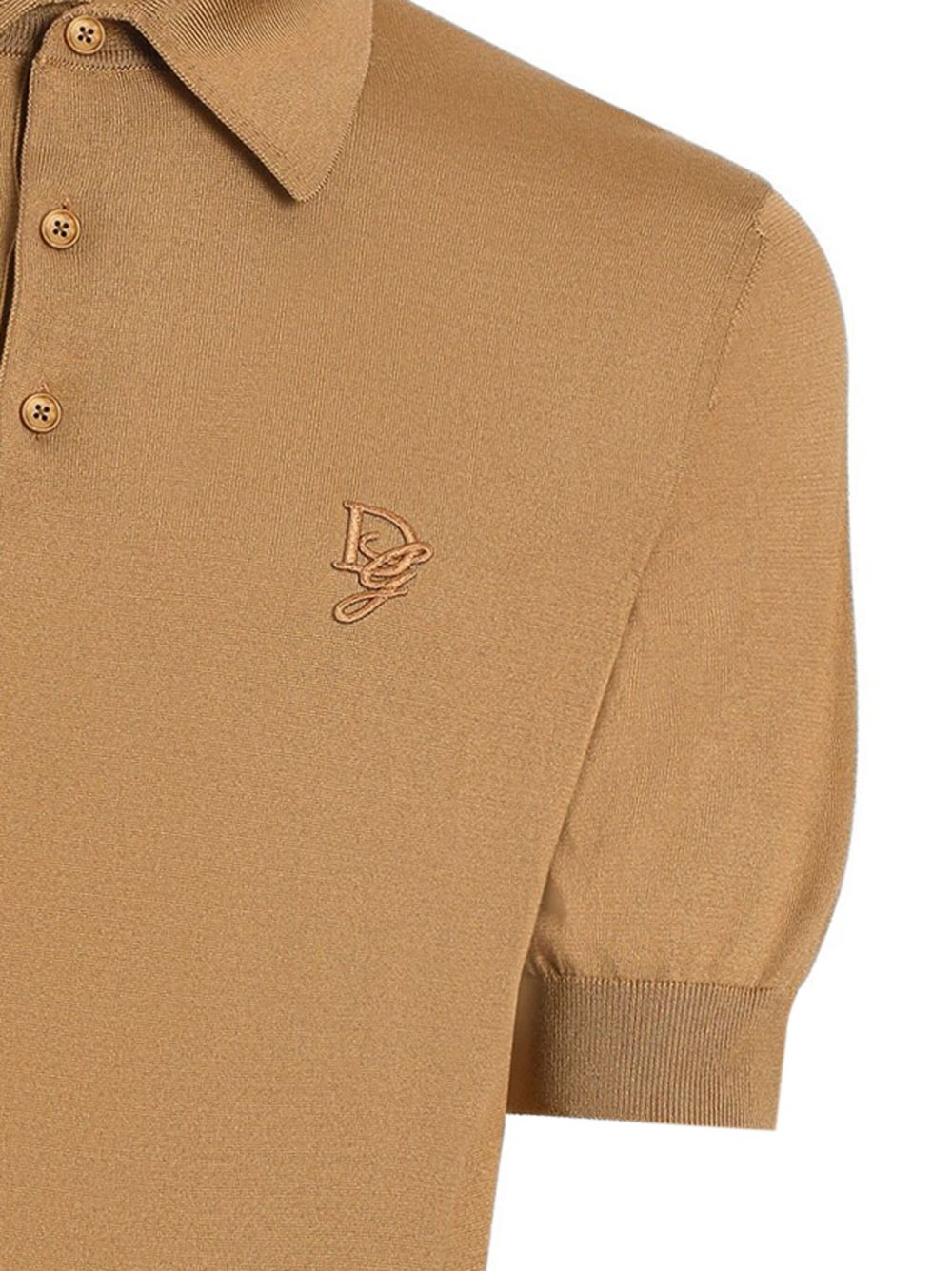 Dolce & Gabbana Poloshirt met geborduurd logo - Beige