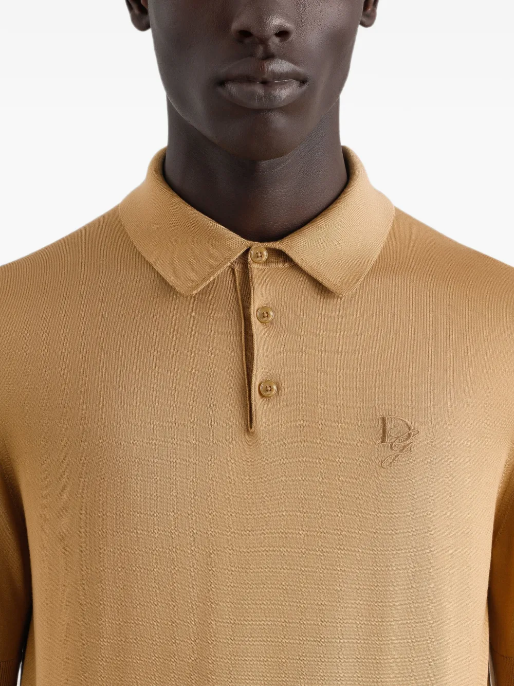 Dolce & Gabbana Poloshirt met geborduurd logo Beige