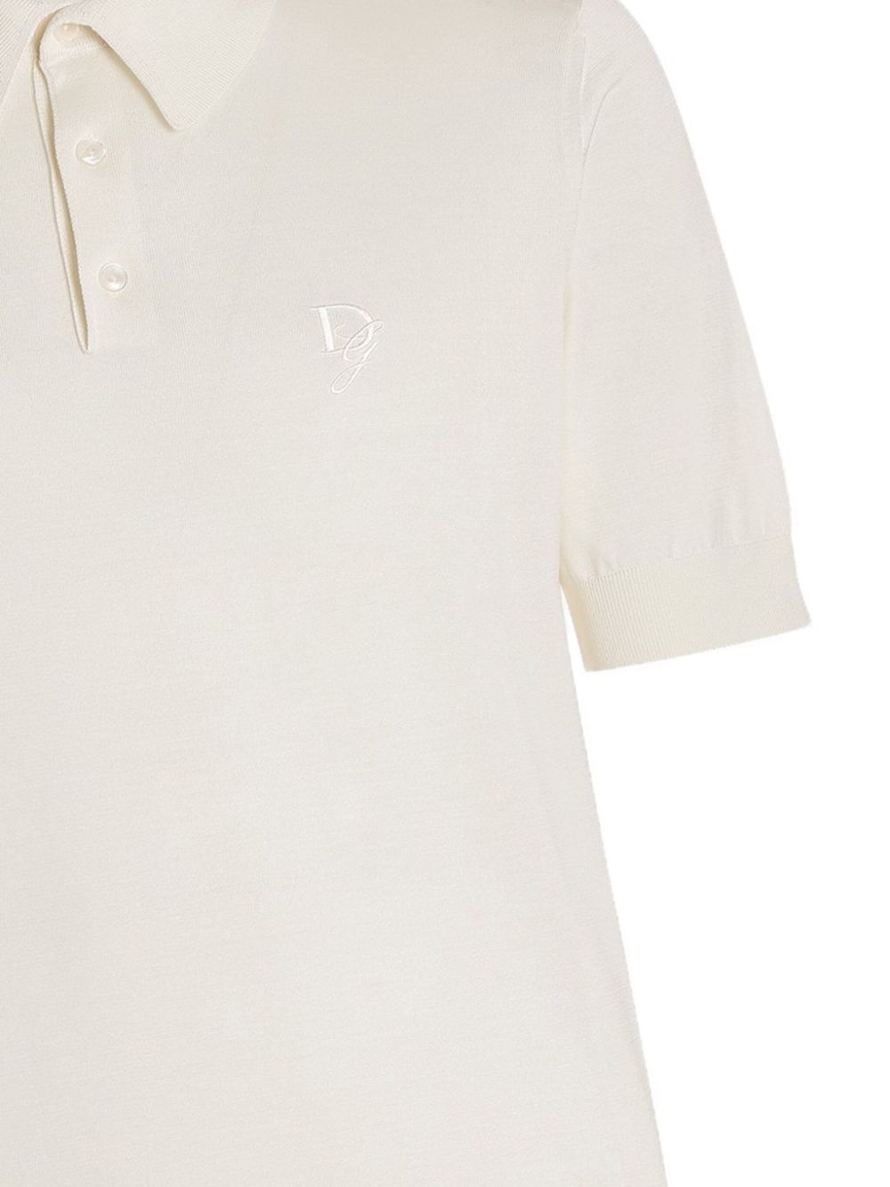 Dolce & Gabbana Poloshirt met geborduurd logo - Wit