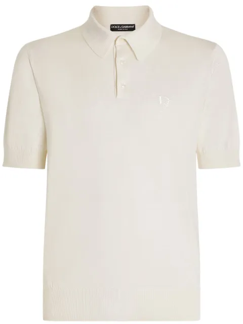 Dolce & Gabbana playera tipo polo con logo bordado