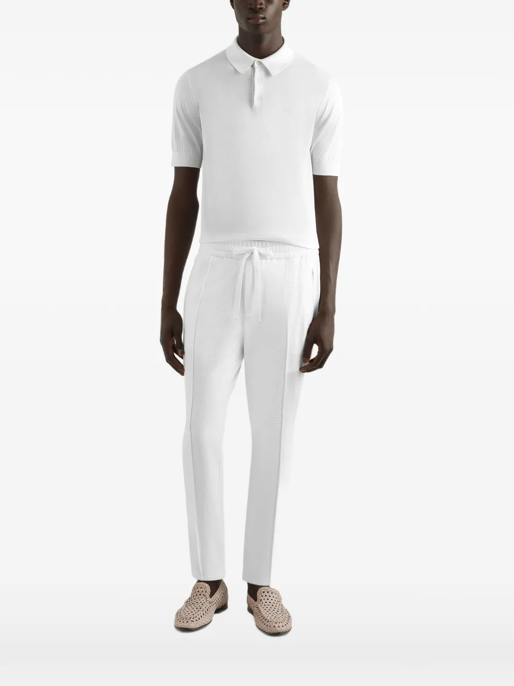 Dolce & Gabbana Poloshirt met geborduurd logo Wit