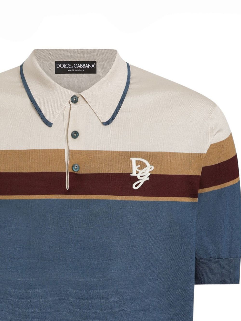 Dolce & Gabbana Gestreept poloshirt - Blauw