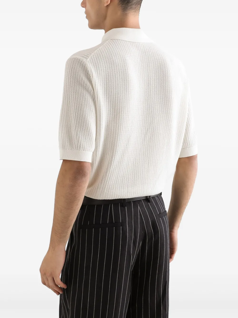 Dolce & Gabbana Gebreid poloshirt Wit