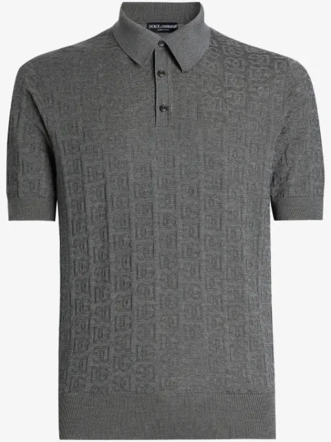 Dolce & Gabbana logo-jacquard polo shirt