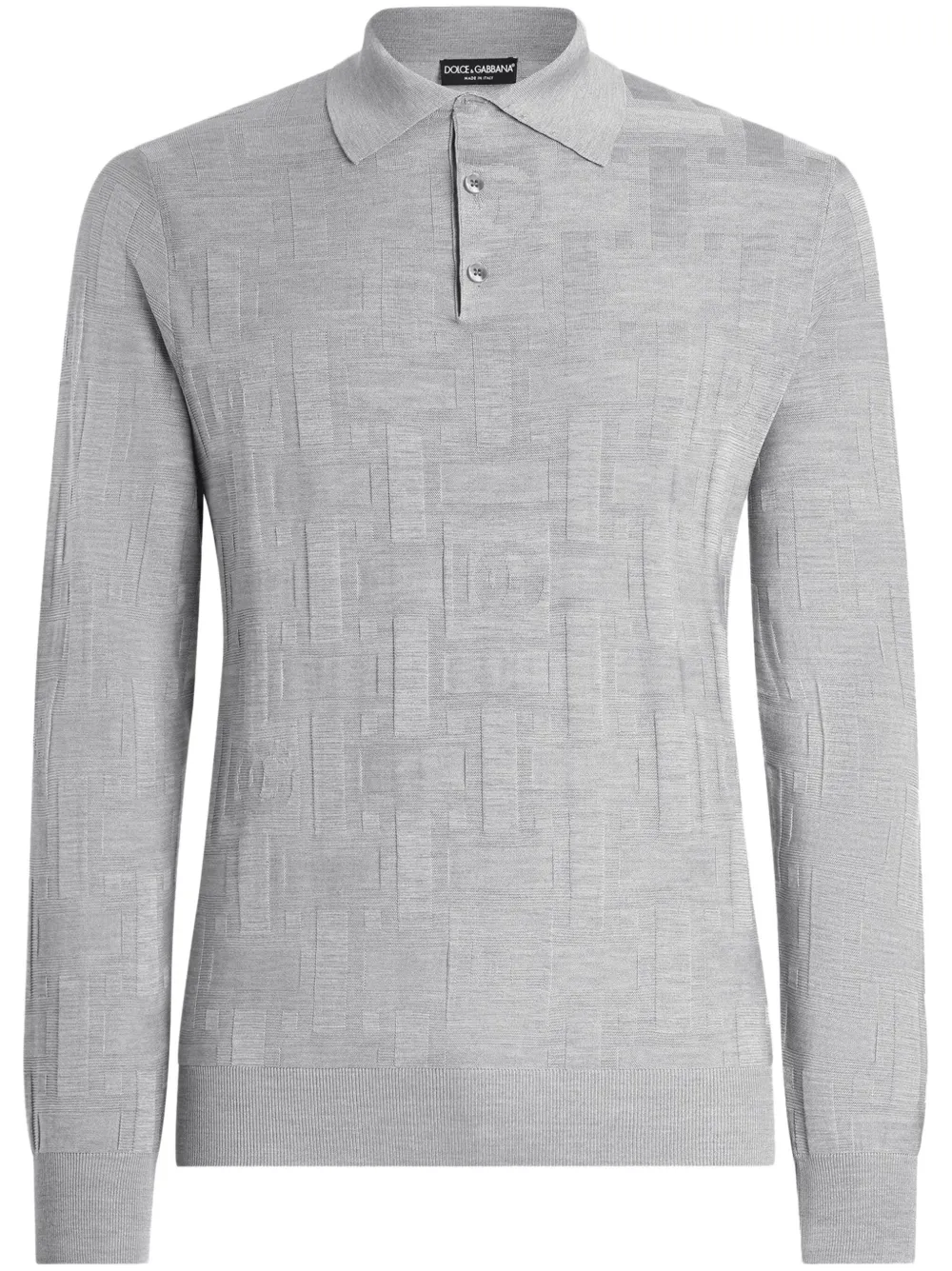 Dolce & Gabbana playera tipo polo de tejido fino | gris | Image 1
