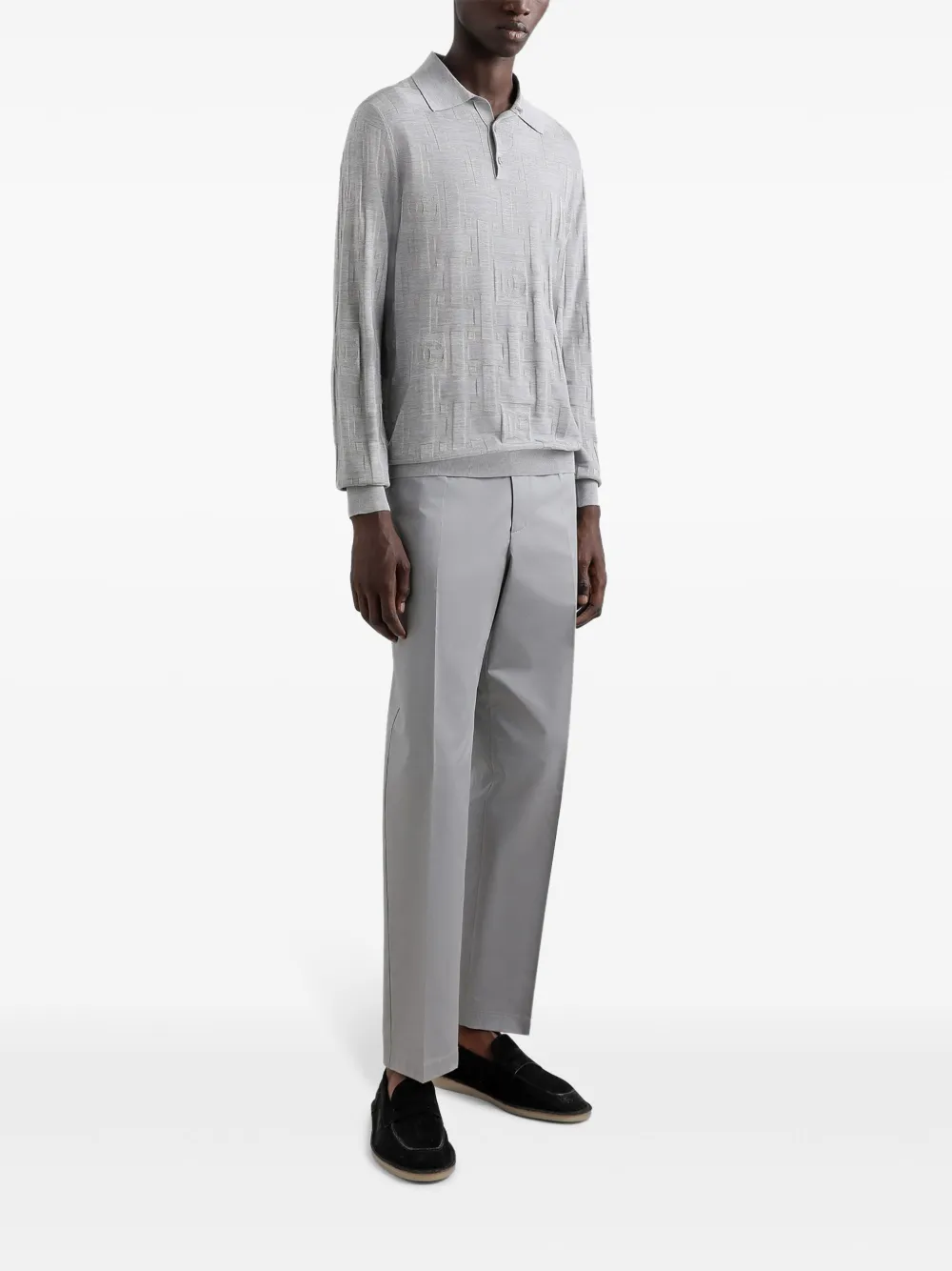 dolce&gabbana Dolce & Gabbana Fijngebreid poloshirt - Grijs