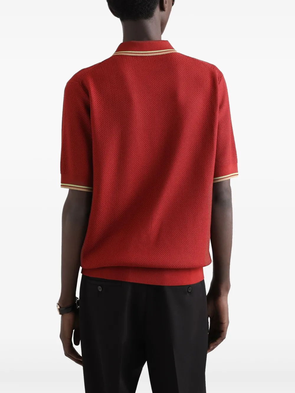 Dolce & Gabbana Poloshirt met geborduurd logo Rood