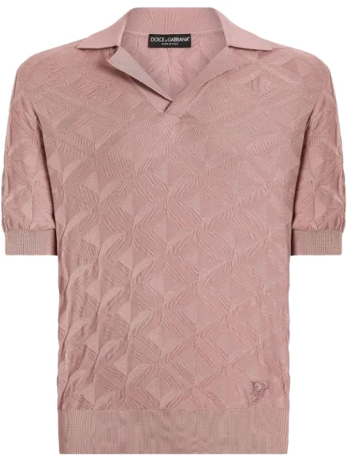 Polo à logo brodé - Dolce & Gabbana - Modalova
