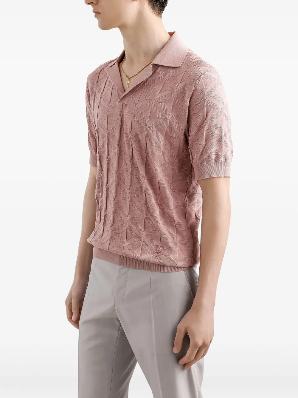 Dolce & Gabbana Poloshirt met geborduurd logo Roze