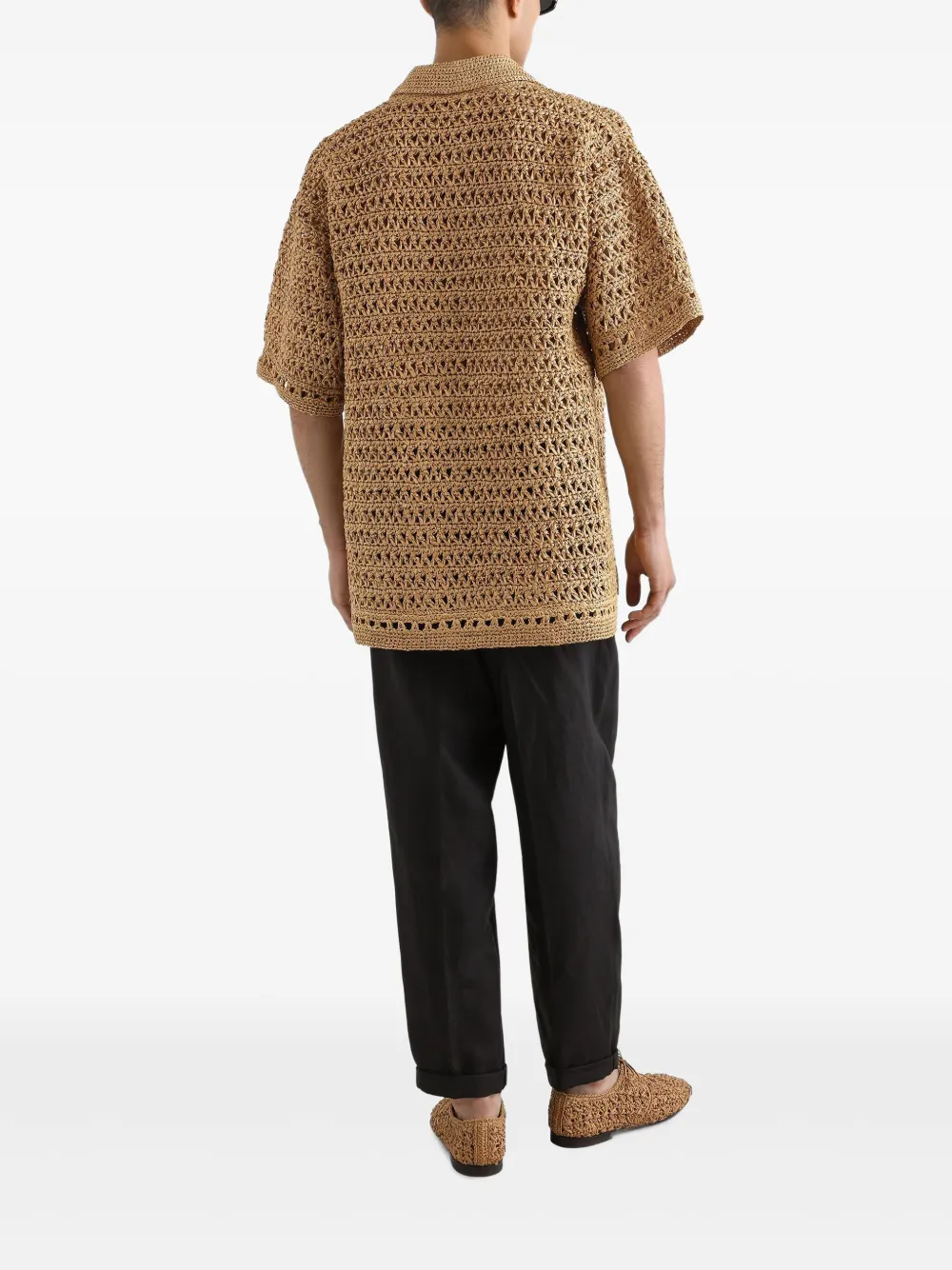 Dolce & Gabbana Geweven T-shirt Bruin