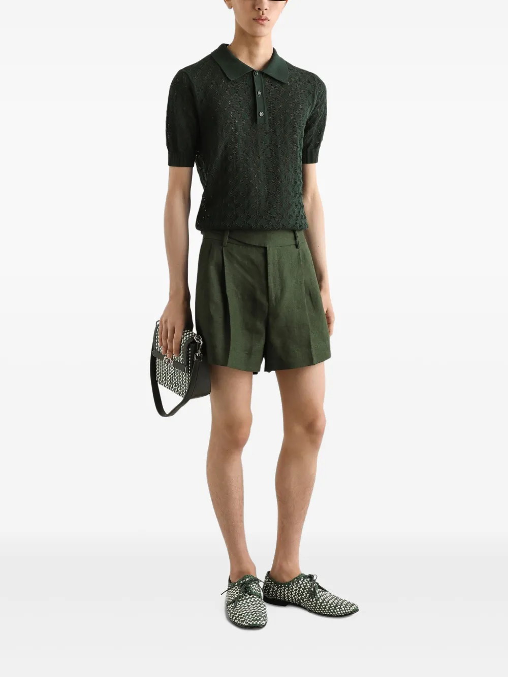 Dolce & Gabbana knitted polo shirt - Groen