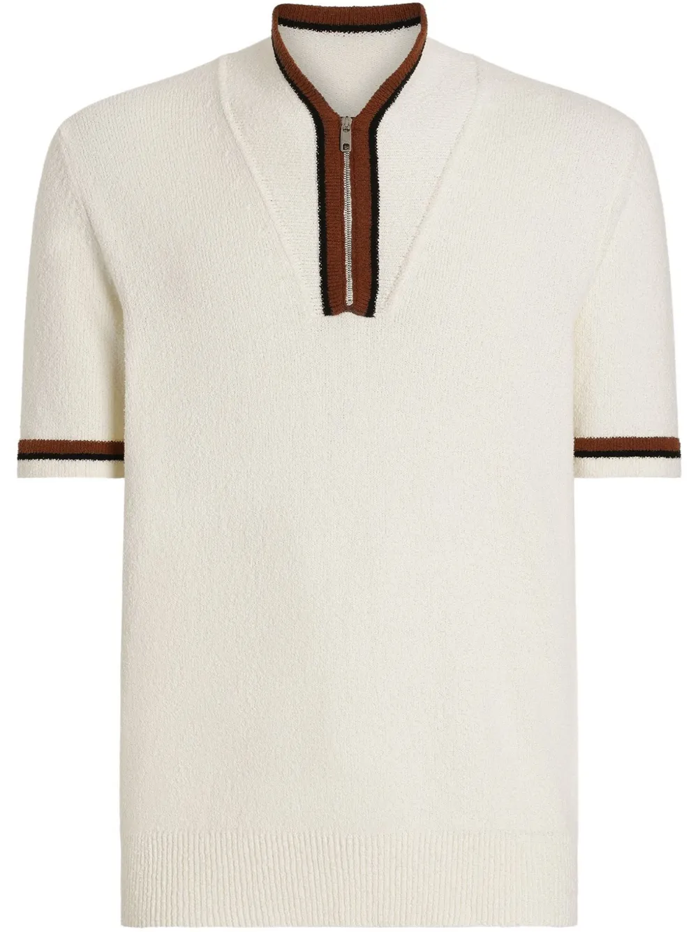 Dolce & Gabbana Poloshirt met rits Wit