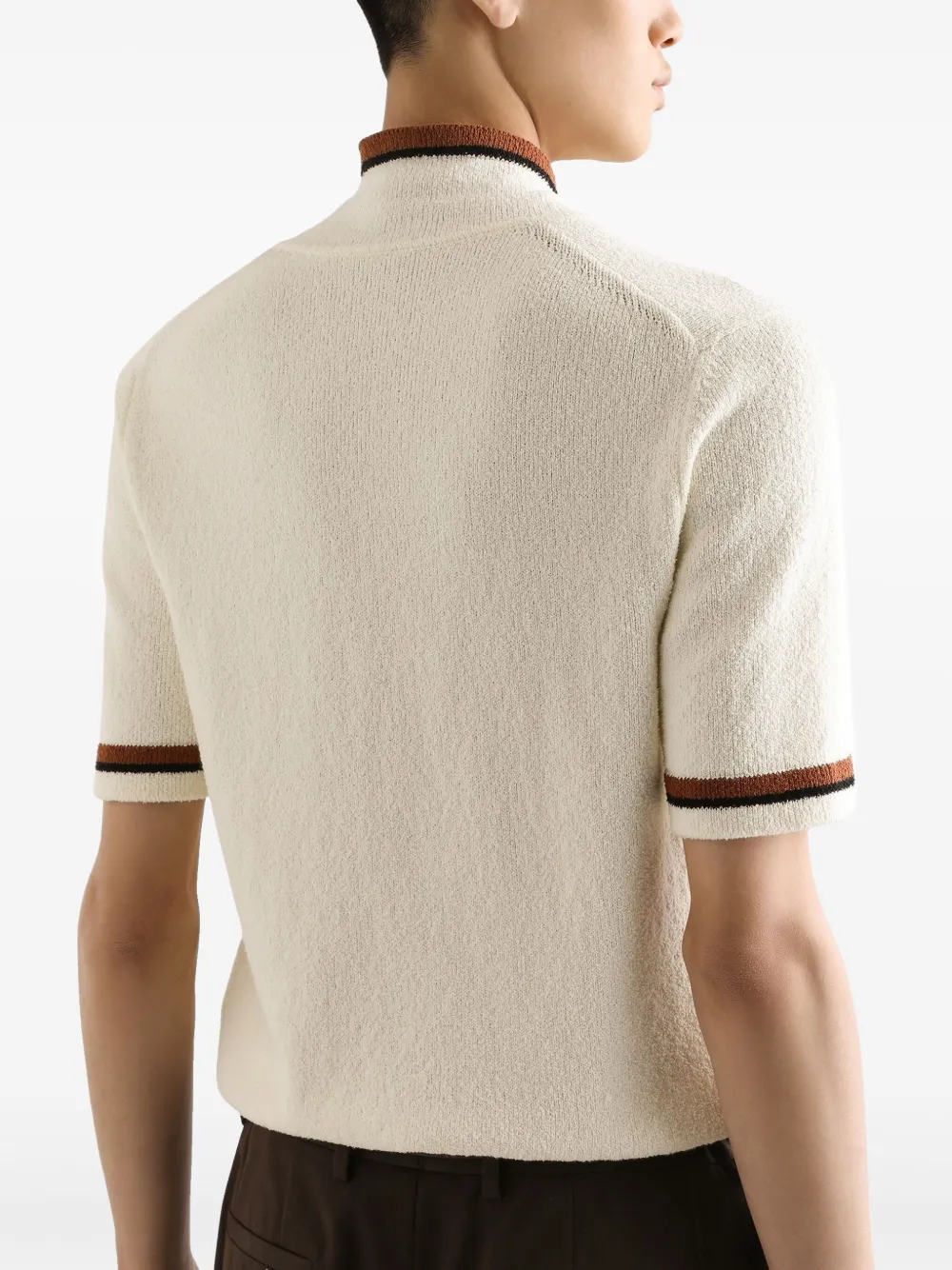 Dolce & Gabbana Poloshirt met rits Wit