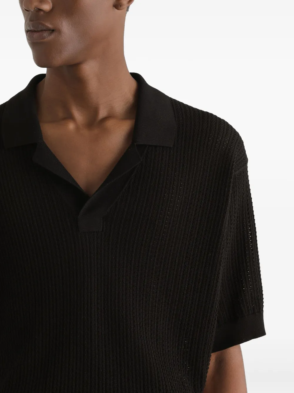 Dolce & Gabbana Gebreid poloshirt Zwart