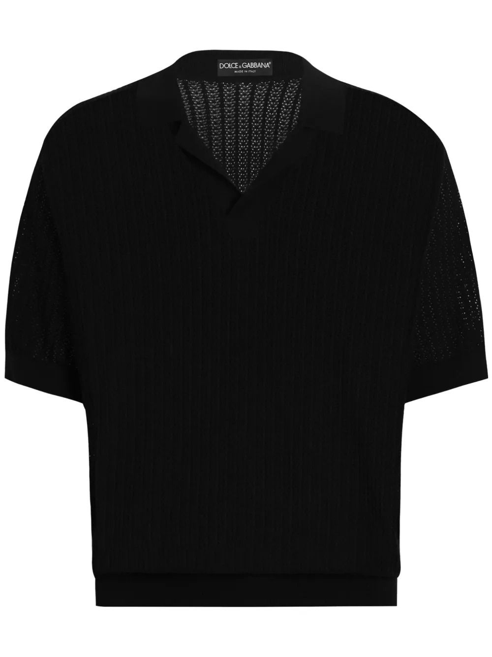 Dolce & Gabbana Gebreid poloshirt Zwart