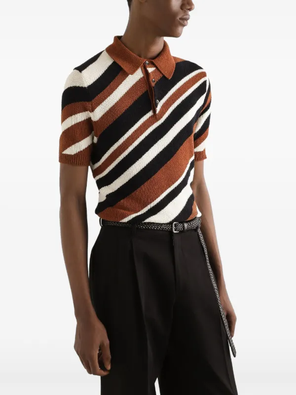 Dolce & Gabbana Knitted Polo Shirt | Brown | FARFETCH ZA